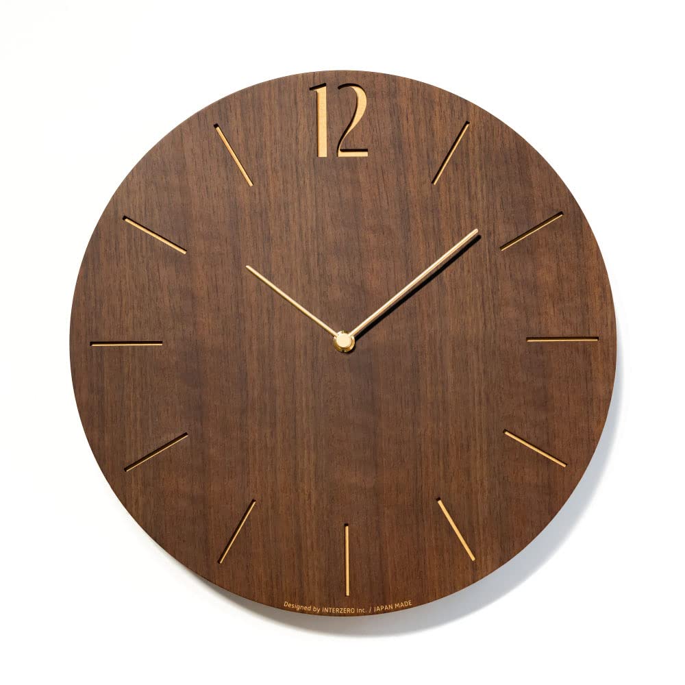 Amazon.co.jp: インターゼロ CHAMBRE PROUD CLOCK WALNUT 壁掛け時計