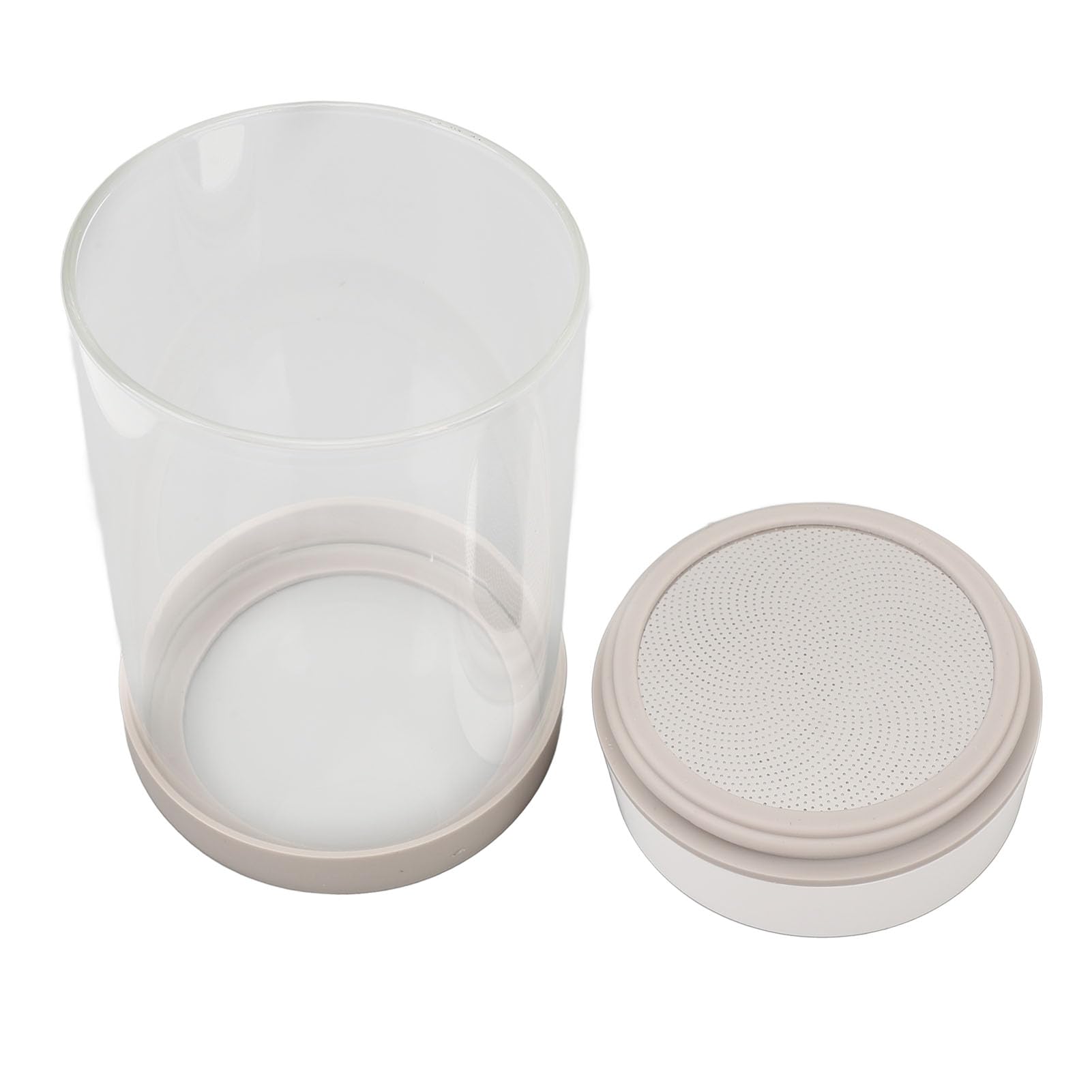 Elektrischer, vakuumversiegelter Glaskanister, hochwertige, luftdichte Vorratsdose für Küche, Kaffee, Tee, Nüsse, hohes Borosilikatglas, eingebauter Akku, 500 mAh (950 ml)