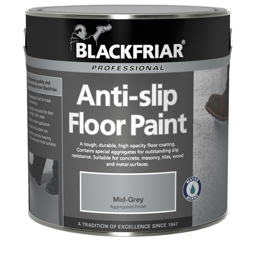 B&Q -  Anti-Slip Floor PaintTough And DurableMid Grey1 Litre