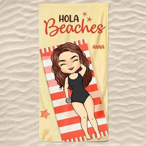 Miniatura 4 de Pawfect House Toallas de playa personalizadas para adultos, toallas de playa personalizadas con nombres, accesorios de playa, esenciales de