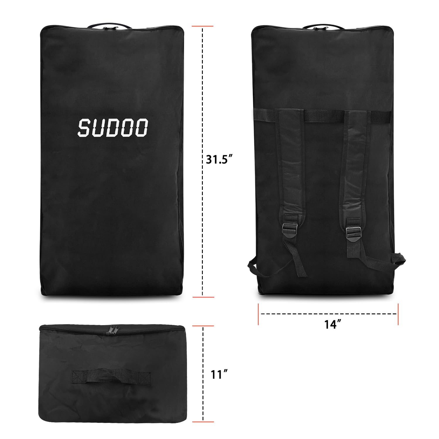 SUDOO Paddle Board Backpack 84L - Premium Waterproof Travel Bag for Inflatable SUP, Kayak & Surfboard Accessories | Heavy-Duty Carrying Backpack with Reinforced Straps & Paddle Storage
