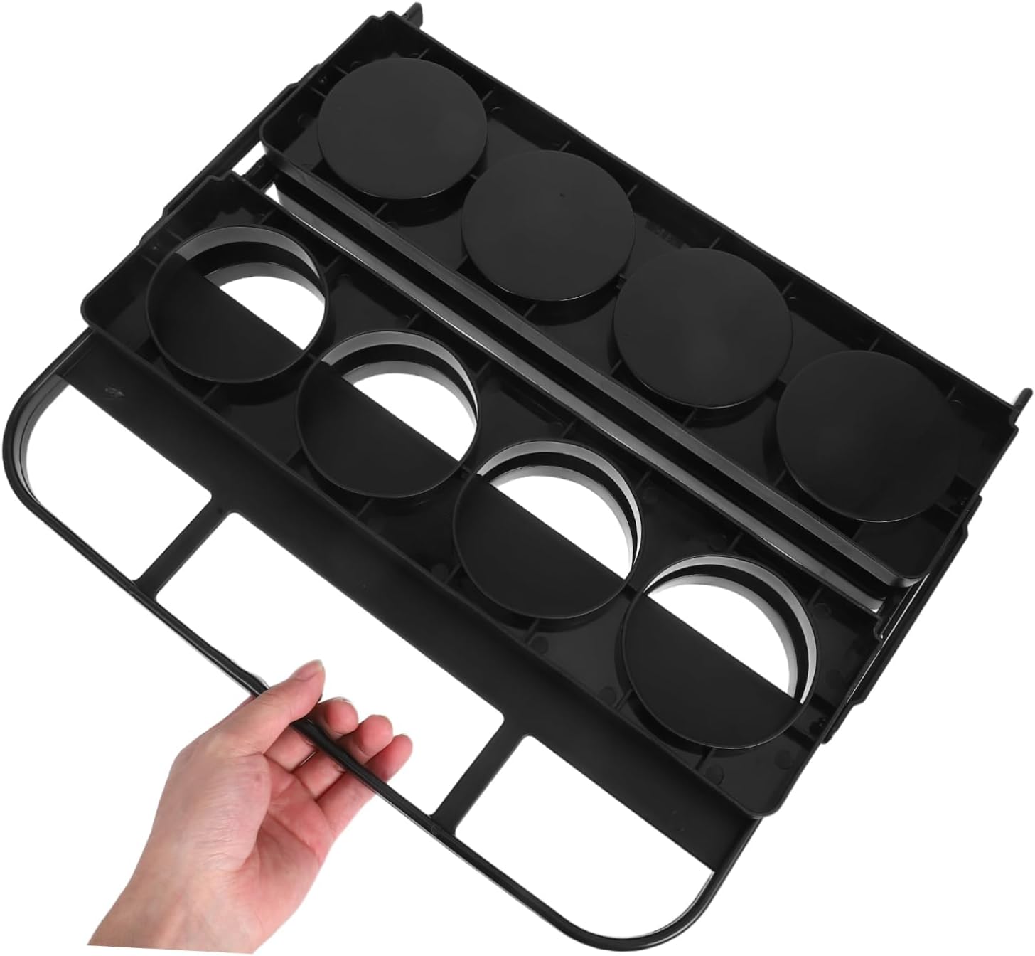 Zerodeko Foldable Cup Drink Carrier with Handle Lightweight Plastic Beverage Holder for Sports Gym and Outdoor Events Space Saving Portable Organizer for Beer and Water Bottles