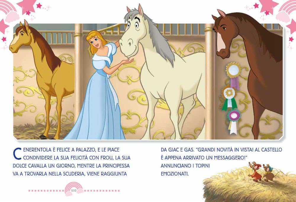 Unicorni e cavalli magici. Disney princess. 5 minuti prima di dormire. In maiuscolo. Ediz. a colori