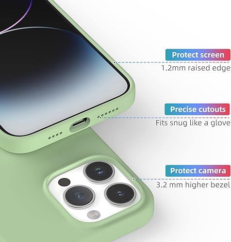 Miniatura 3 de K TOMOTO Funda compatible con iPhone 14 Pro Max para mujer, protección contra caídas antihuellas arañazos a prueba de golpes, funda de silicona