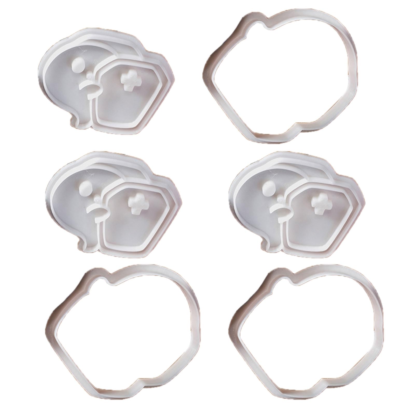 3Pcs Eerie Treat Specter Cookie Halloween Biscuits Molds Set Eerie Specter Shape Biscuits Silicone Molds Easy to Use Cookie Presses