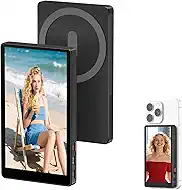 Selfie Monitor Screen, Wireless Magnetic Back Camera Monitor with Metal Body, 4K 30fps Recording & Bluetooth for TikTok/Photo/Vlog/Live Stream, Must-Have Fashion Accessory for iPhone & Android