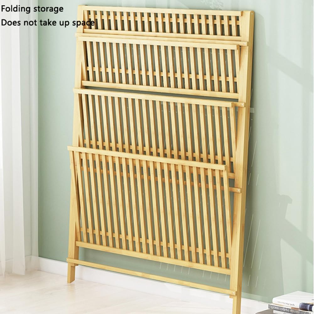 Folding Bamboo Ladder Plant Stand 2 Tier Flower Pot Plant Display Rack Stand Storage Rack, Floor-standing Multi-layer Plant Display Stand For Patio Garden Balcony Home Indoor Outdoor