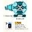 Universal Stroller Cup Holder with Mobile Phone Case, 2-in-1 Strollers Storage Rack, 360 Degrees Rotation Drink Holder for Bike, Pushchair, Wheelchair, Walker,Bicycle, Fits Most Cups (Blue)