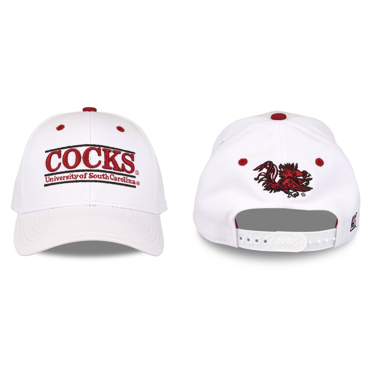 The Game NCAA DePaul Blue Demons Unisex Nckname bar Design Hat, White, Adjustable