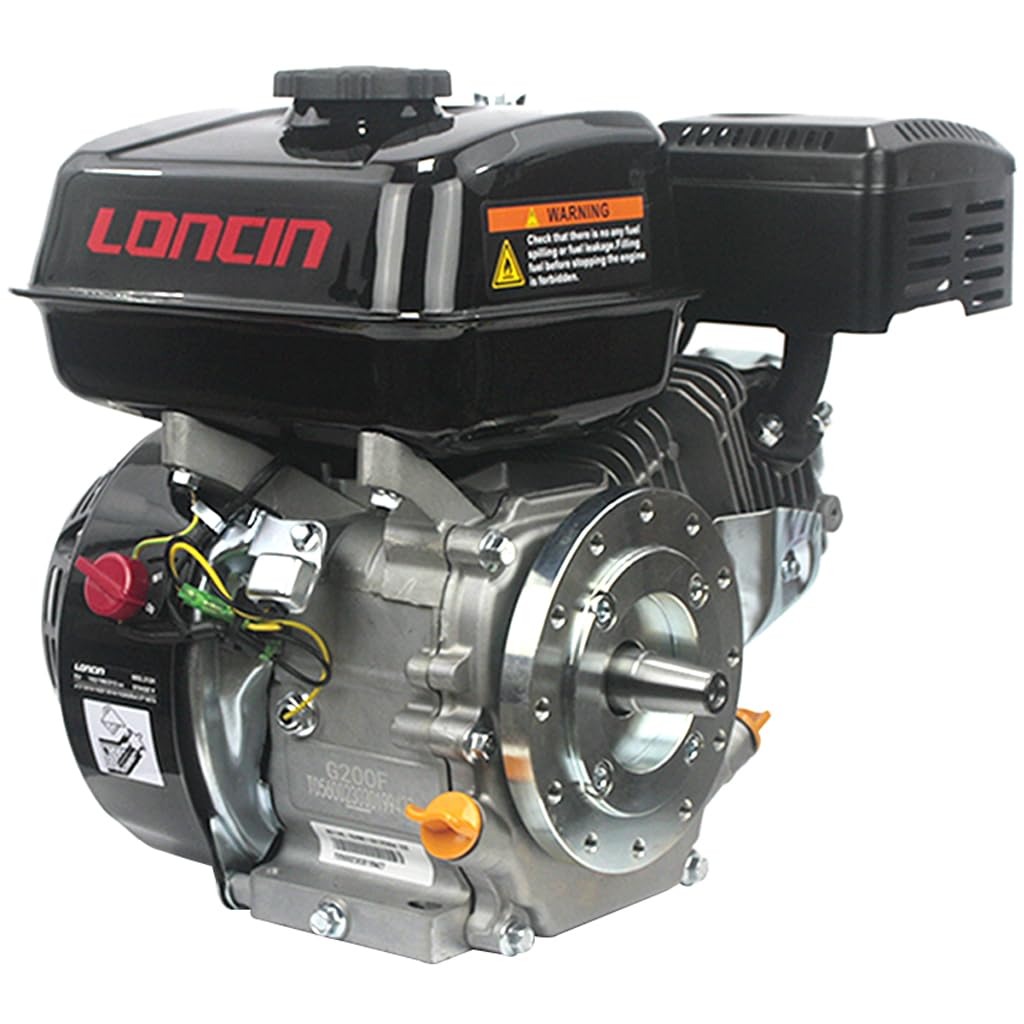 Generico 6,5 HP LONCIN G200 FL Motore Benzina Albero 4 Tempi Conico 23 Mm