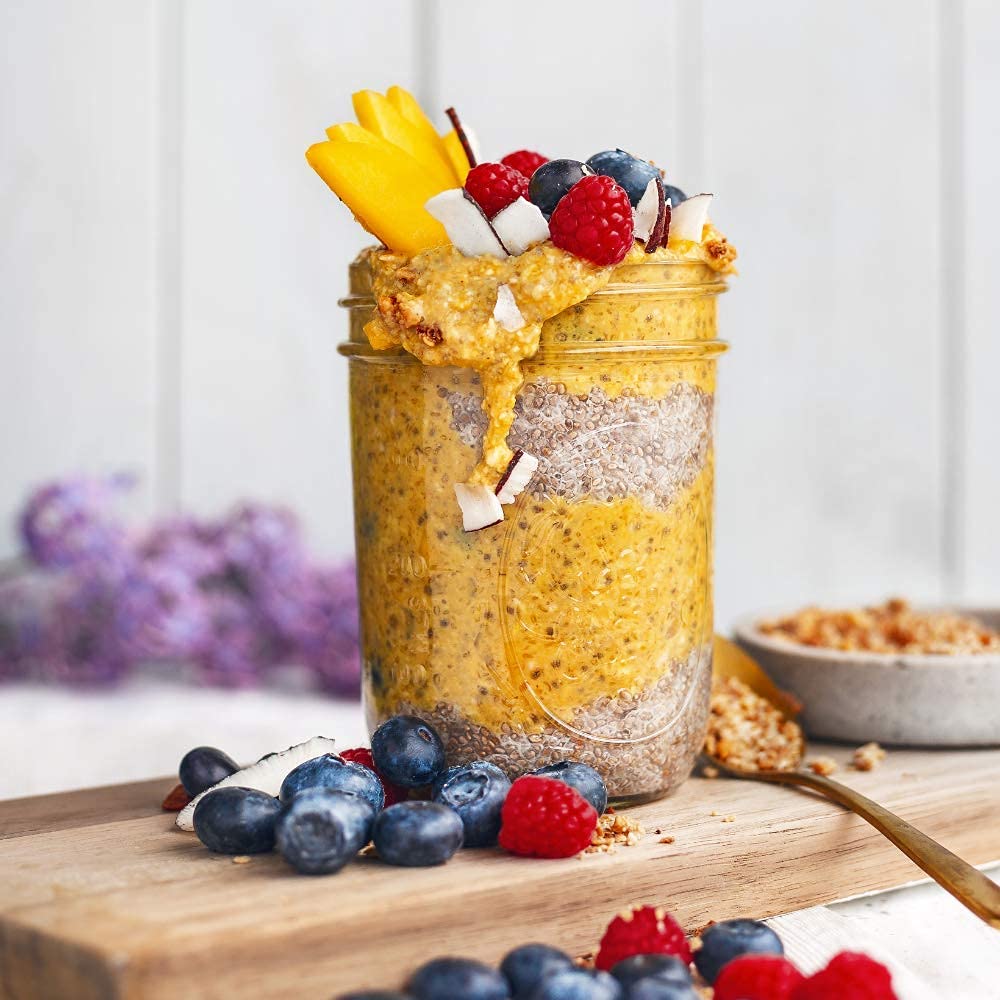 Oatsome Smoothie Bowl Mango & Maracuja - Smoothie zum löffeln - Frühstückersatz, 100% natürlich (Mango Mia, 50g), Menge:15 Stück