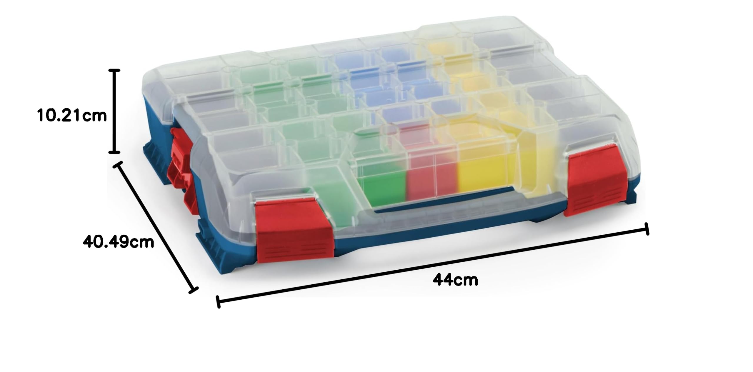 L-BOXX W-BOXX 102 Professional Azul incl. 2 Juego de Cajas de Inserción | Caja de Sortimentos L-Case | Caja de Tornillos con Tapa Transparente