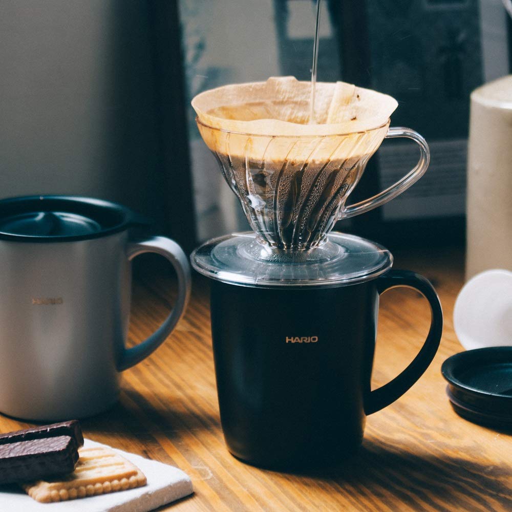 Amazon｜HARIO (ハリオ) V60ドリッパー保温マグセット ブラック VDSM
