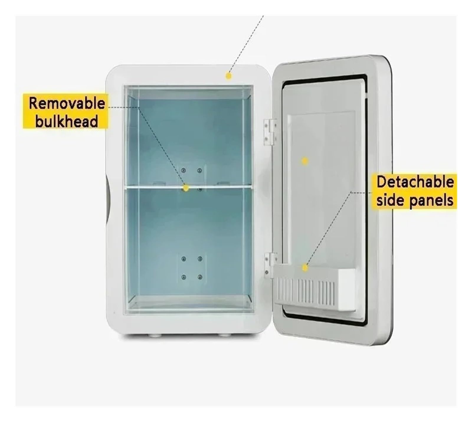 Mini refrigerador Digital de 12 V, 220 V y 16 L, Ideal for dormitorios Familiares pequeños, de una Sola Puerta, for el hogar, el Coche y for usos múltiples.