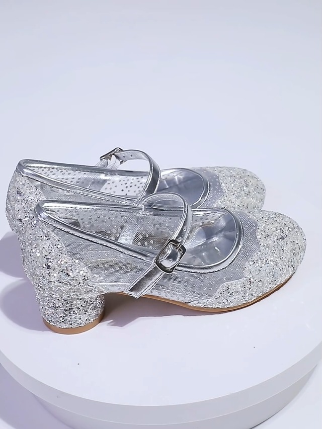 Scarpe Da Principessa ELSA & ANNA Per Bambine - Tacco 3cm Glitterate Per Feste E Costumi - Foto 7