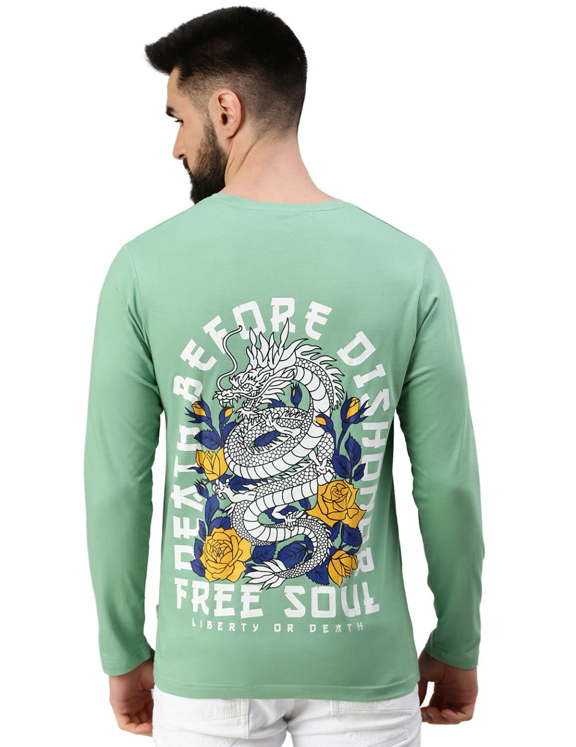 VeirdoGraphic T-Shirt for Men, Cotton Regular Fit Full-Sleeves