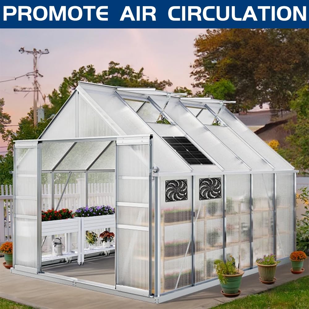 2 Stück Solar Ventilator, 12W Gewächshaus Ventilator Solar, Solarventilator, IP65 Wasserdicht SolarLüfter für Kleine Hühnerstall, Gewächshaus, Schuppen, Haustierhäuser, Zu-Oder Abluft