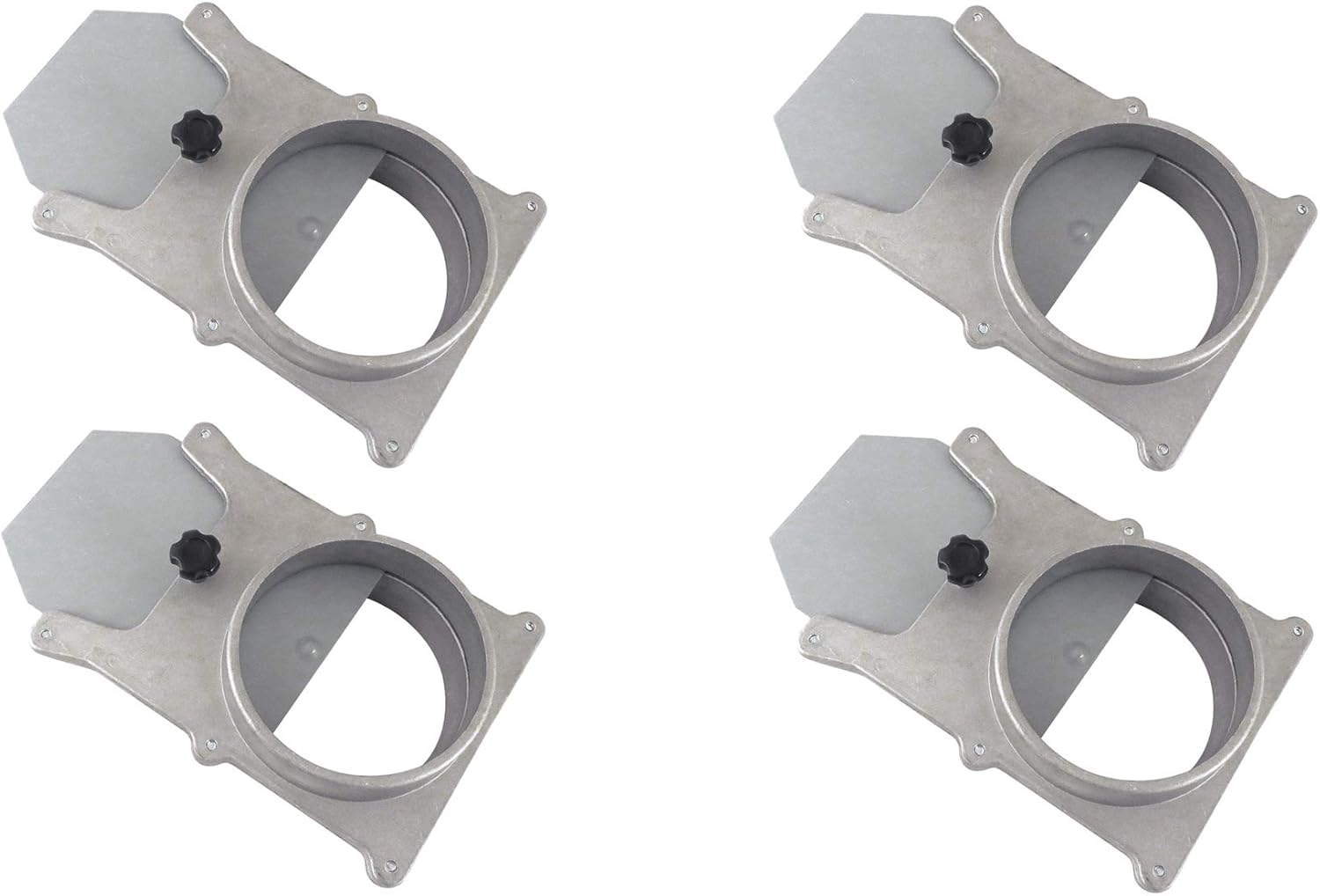 Taytools 278536 Set of 4 each 5" OD Blast Gates Self Cleaning No Clog Aluminum for Dust Collection System