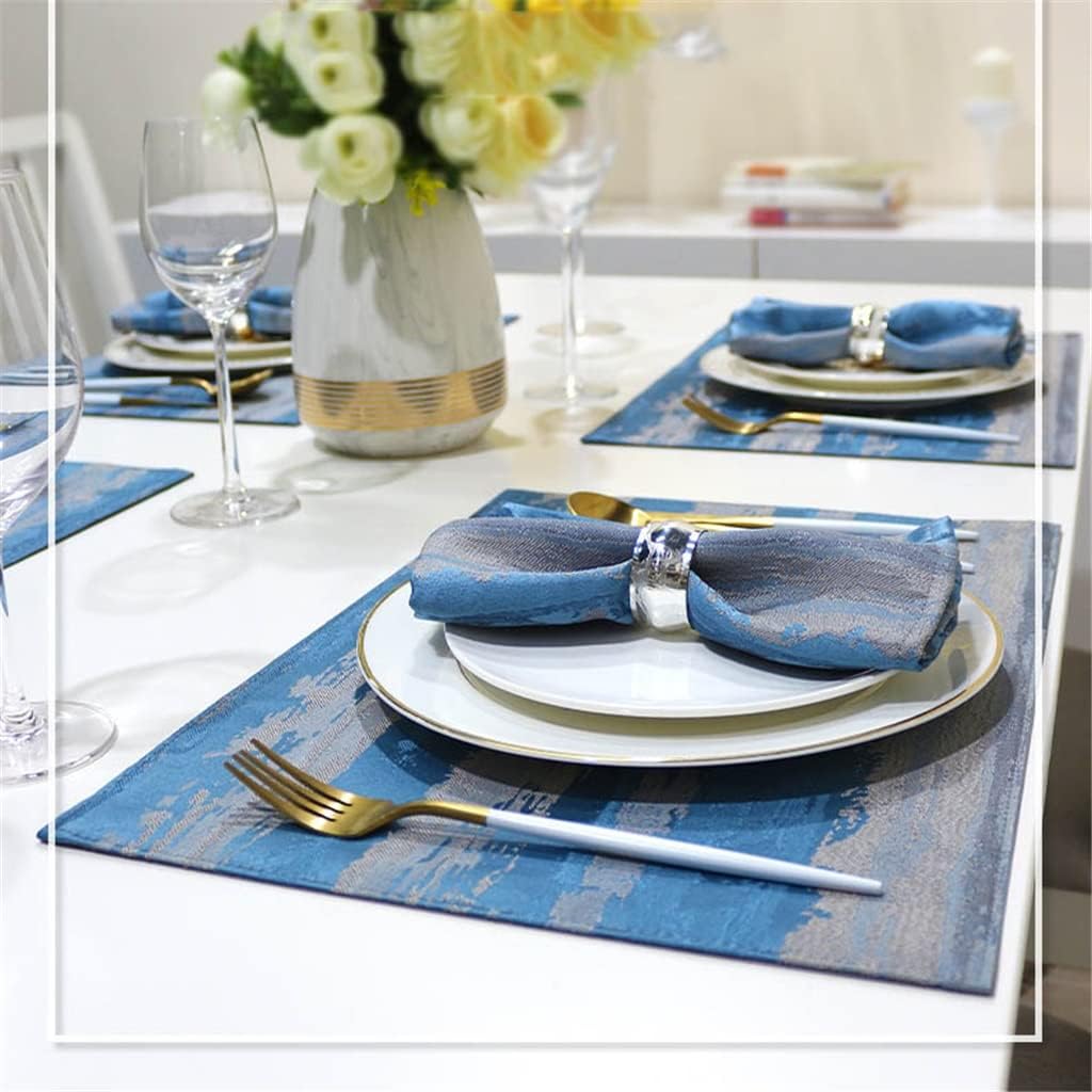 6 Pcs Placemat Fabrictable Place Mats Coasters Table Mats Heat Insulation Placemats(D)