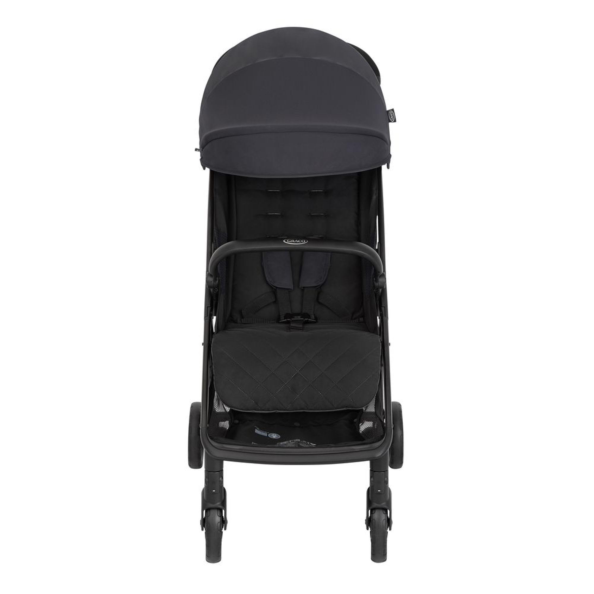 Graco - MYAVO TRIO - Poussette légère avec fermeture rapide (0-22 kg), siège auto bébé (40 à 75 cm), nacelle (mx 9 kg); couleur Charcoal