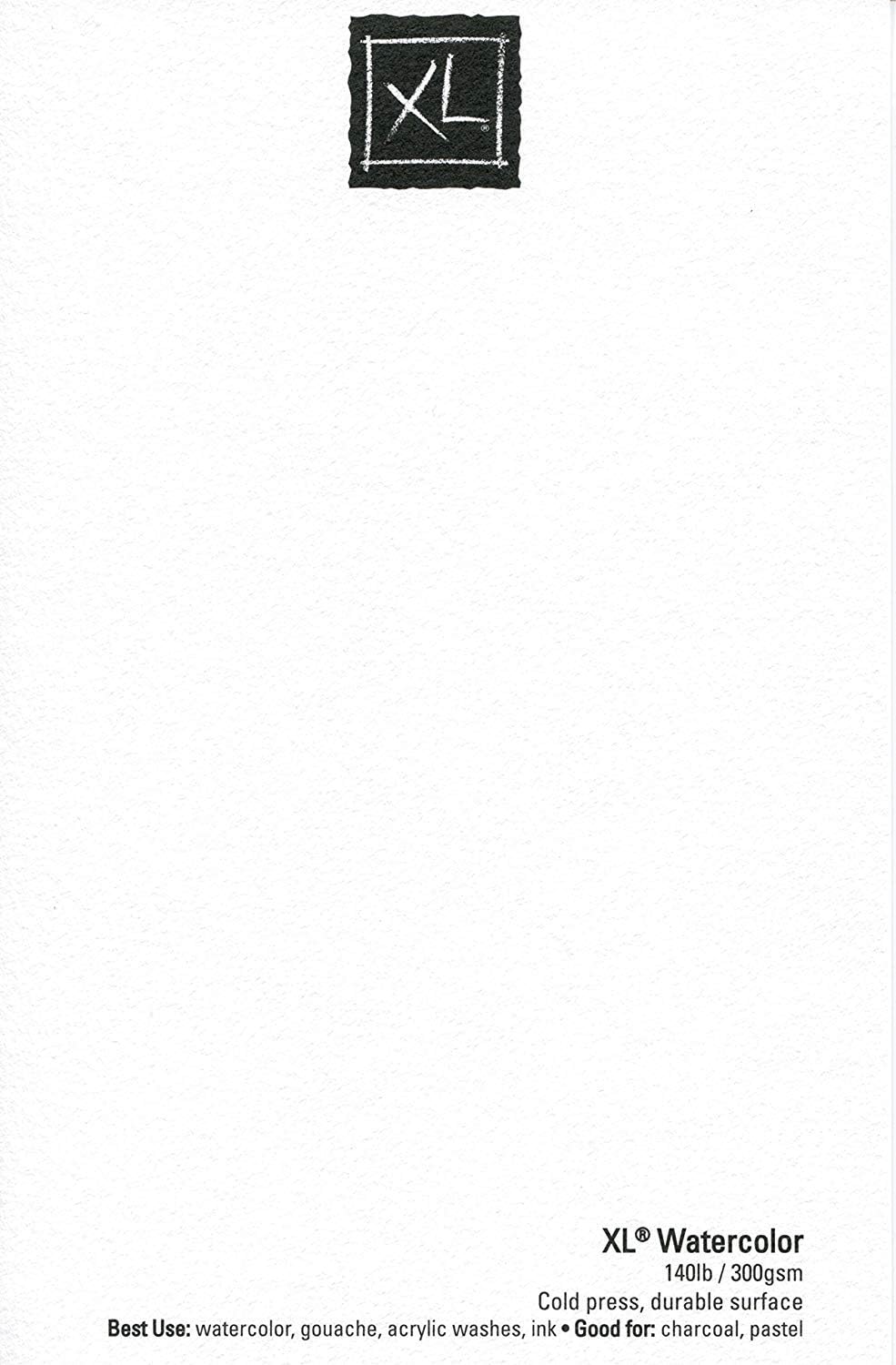 Canson XL Series Watercolor Textured Paper Pad for Paint, Pencil, Ink, Charcoal, Pastel, and Acrylic, Fold Over, 140 Pound, 12 x 18 Inch, 30 Sheets