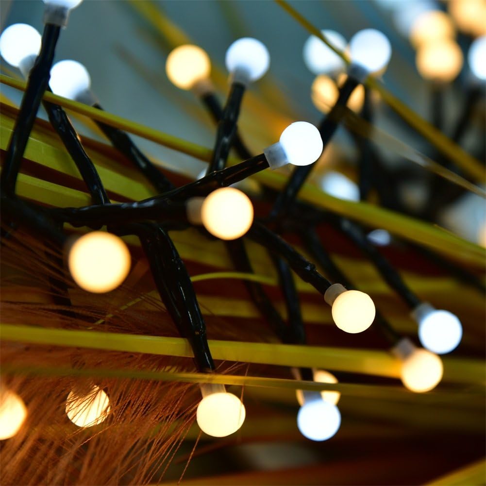 ELEOPTION Outdoor Indoor String Lights Plug in Decorative Fairy LED Light with Waterproof US Plug AC 120V Star String Light for Patio Curtain Bedroom Wedding