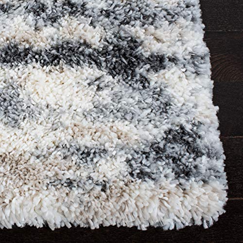 Tapete SAFAVIEH Area Rug 8x10 Fontana Shag Gris y Marfil miniatura 4