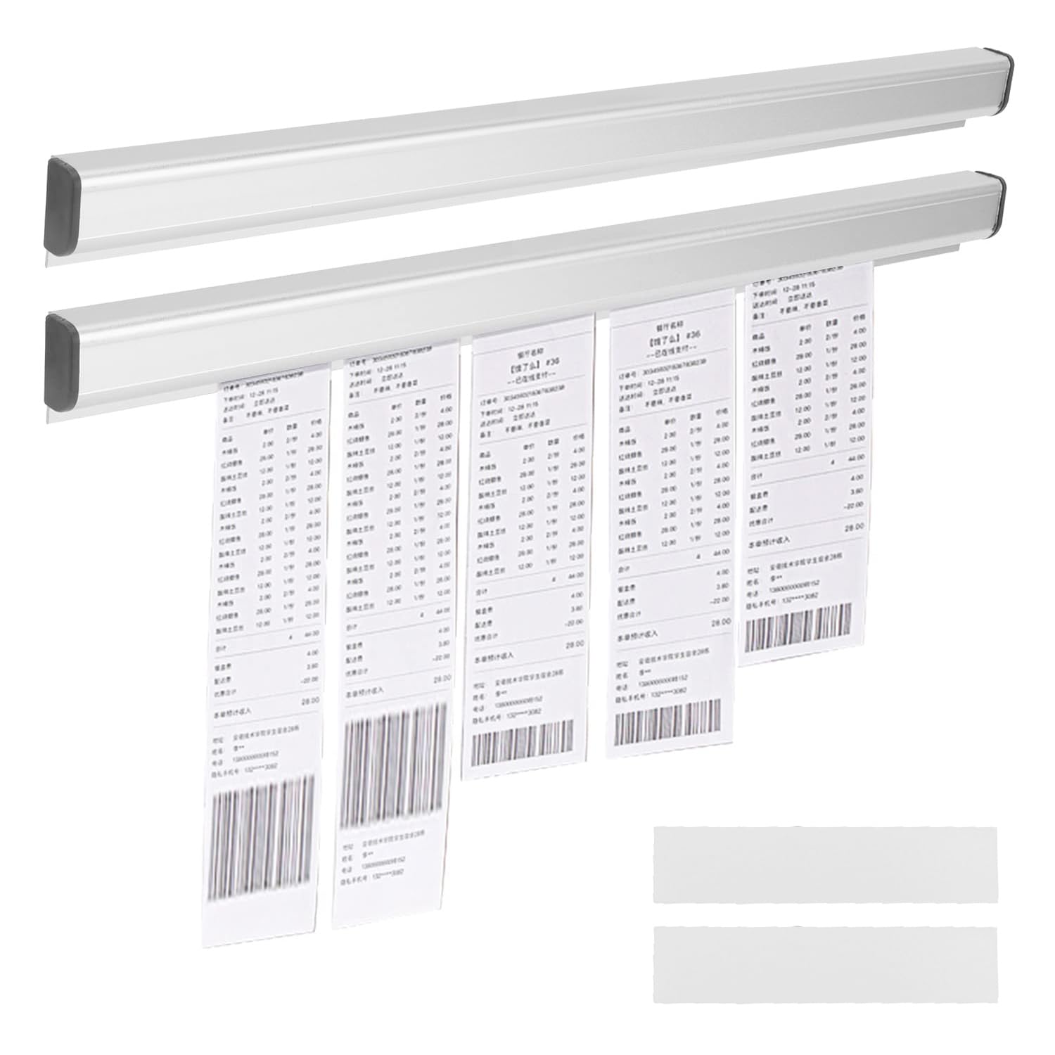 Porte-bons De Commande Mural En Aluminium - Rail De Billetterie 30 Cm Pour Tickets, Reçus, Factures - Idéal Restaurant, Bar, Cuisine