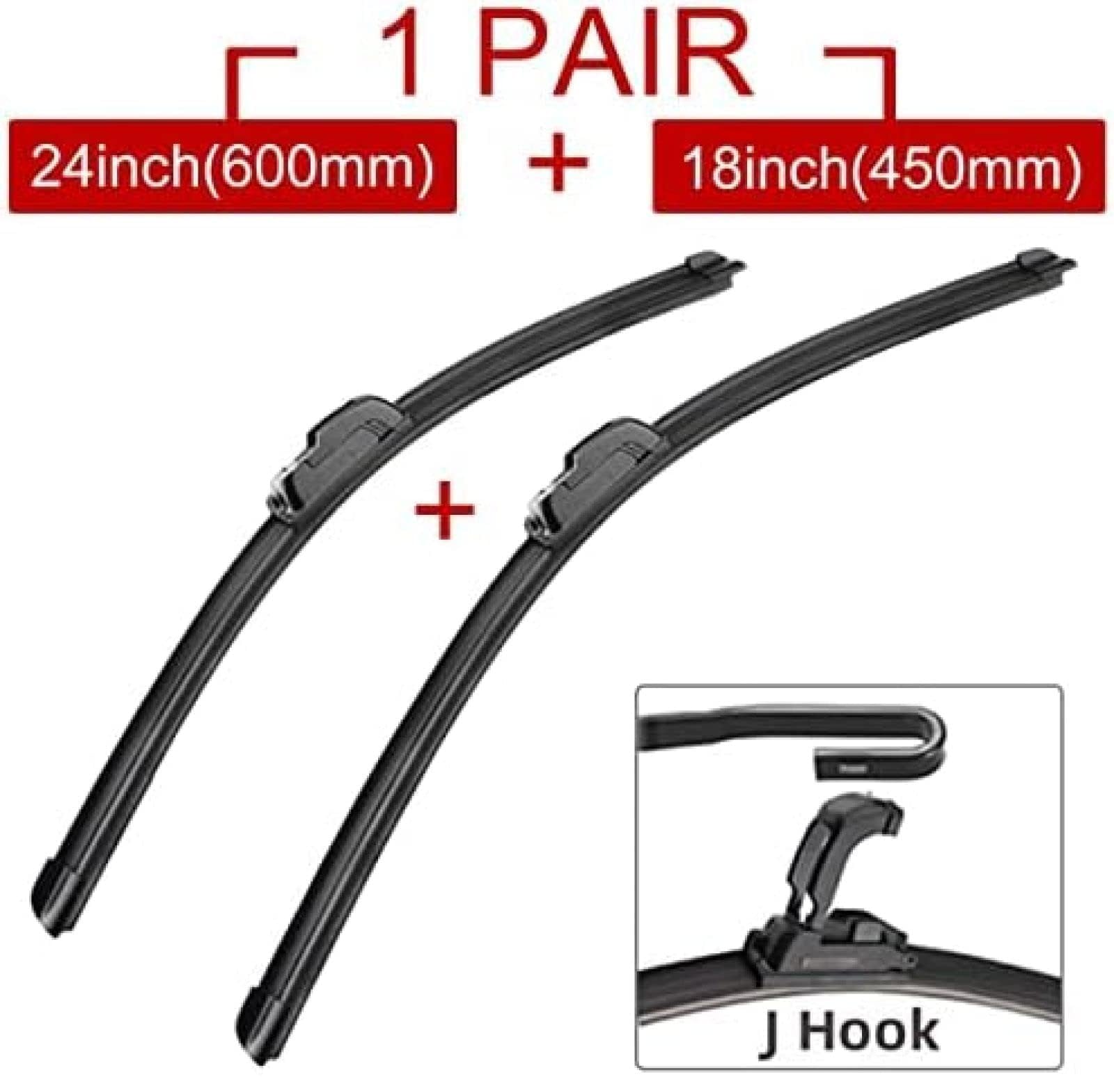 TMAR Scheibenwischer Vorne und Hinten Wischerblätter Set Für Lexus is XE30 250 300h 350 IS250 IS300h IS350 2014 2015 2016-2019 24"+18", Windschutzscheibe Front Fenster Wischer Auto Zubehör