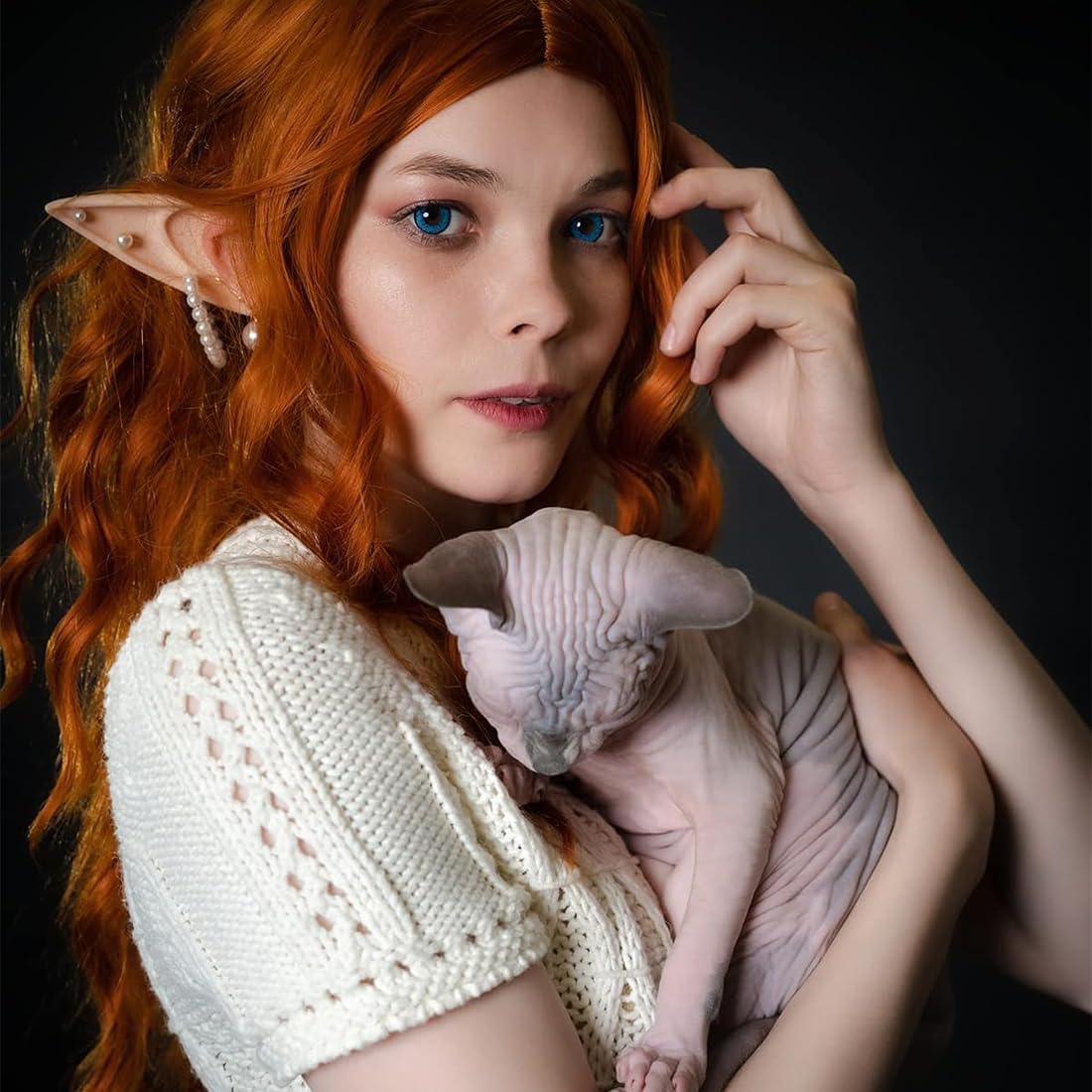 WeddHuis 9 par miękkie lateksowe uszy elfa dla dzieci i dorosłych, cosplay, Boże Narodzenie, Halloween, karnawał, akcesoria imprezowe (3 rozmiary) (jasny, różowy, ciemny)