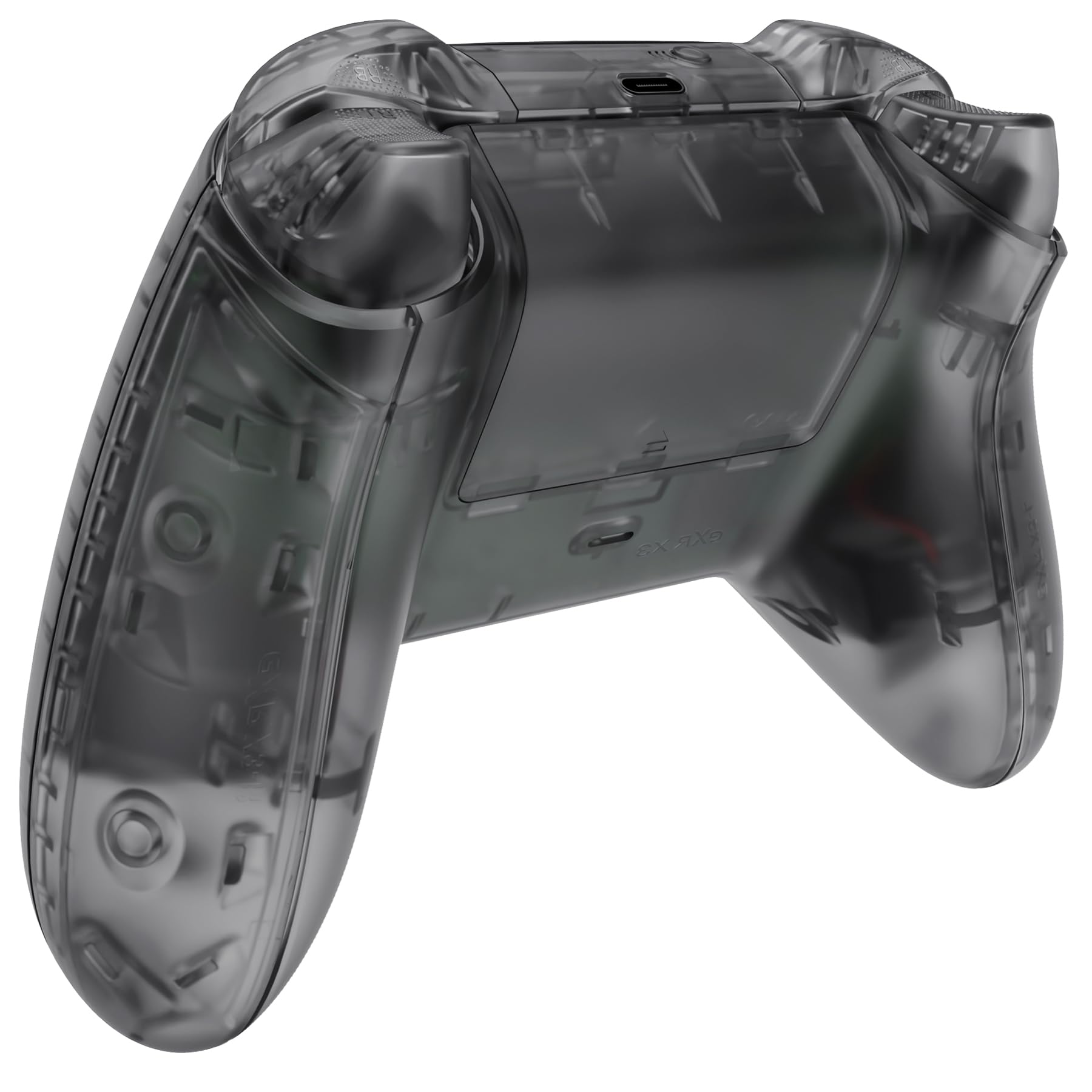 eXtremeRate Carcasa Transparente para Xbox Series X S Mando Carcasa Completa Protector Placa Trasera Funda Frontal Empuñadura Agarre con Botones para Xbox Series S X Control-No Incluye Mando(Negro) — view 5