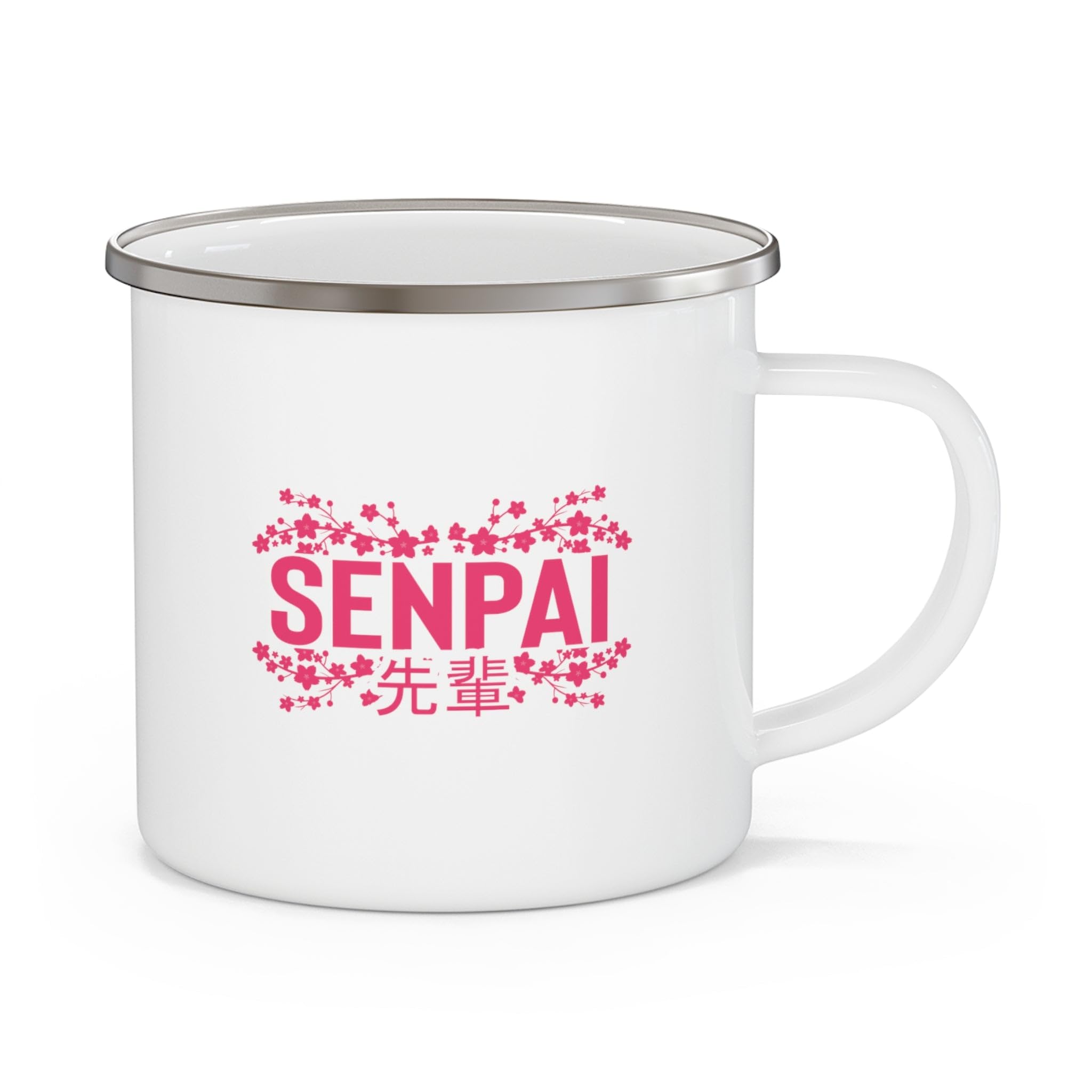 Teegarb Letter Blanket Hilarious Japan Mentor Senior Sensei Character Enthusiast Enamel Camping Mug 12oz