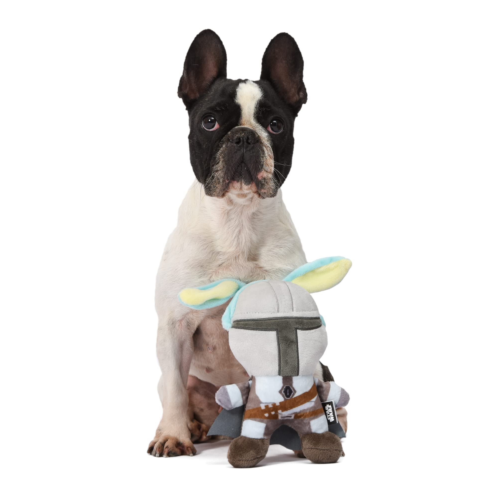 Star Wars: Pasqua 9 "Mandalorian Easter Bunny Squeaker Pet Toy | Star Wars Peluche Squeaker Pasqua Mandalorian Pet Toy | Star Wars Giocattolo per cani Pasqua Farcito Mandaloriano 22,9 cm