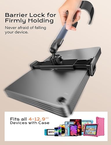 Miniatura 4 de Soporte para tableta 3 en 1 para botella de coche, soporte para tableta de automóvil, soporte de tableta de aleación de aluminio resistente, soporte