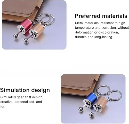 Miniatura 7 de HEEPDD Llavero de palanca de cambios de automóvil, llavero creativo de modelo de palanca de cambios automático