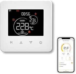 MOES Smart WiFi Thermostat Water/Gas Boilers Heating, Schedule and Remote Control, Hub-Free, Compatible with Amazon Alexa,…