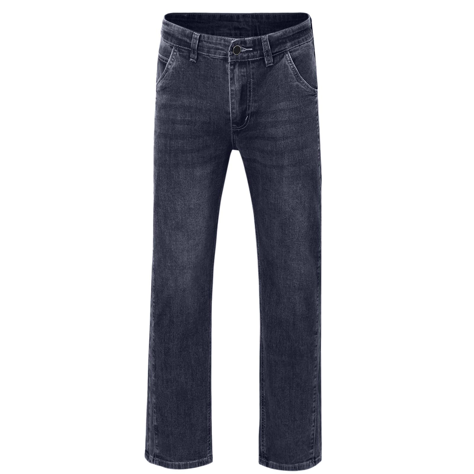 Generisch Baggy Jeans da uomo stretch Streetwear Denim Pants Molte tasche Straight Leg Tinta unita Casual Denim Pantaloni Y2K Jeans Uomo Casual Regular Fit Jeans Slim Fit