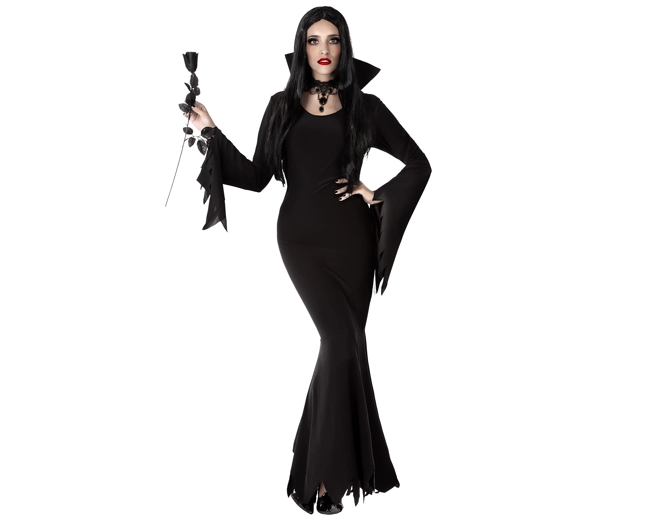 Atosa 61172 Costume Dead Ghost Sexy Woman XS-S Black-Halloween, Women