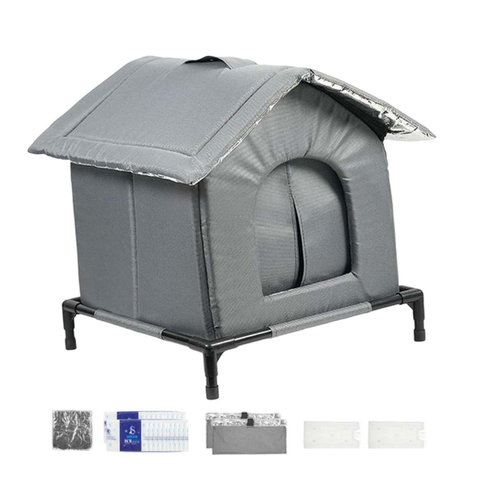 Maison pour chat imperméable et abri pour animaux contre le froid du patio