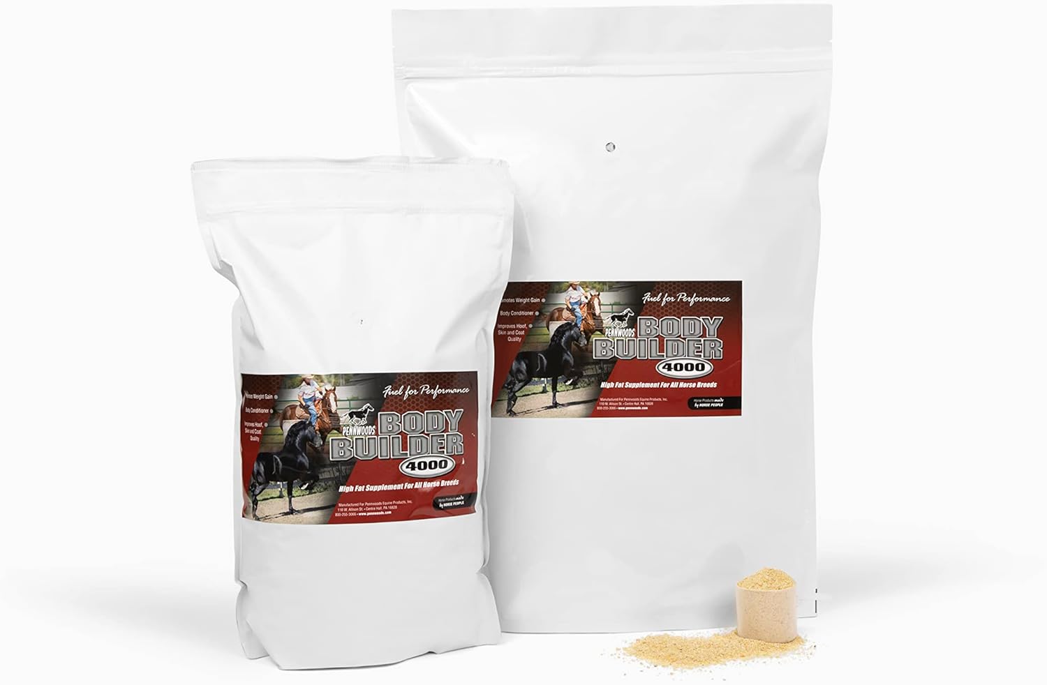 Pennwoods Body Builder 4000, Horse Weight Gain Supplement, High Fat and Energy Horse Weight Builder with Body Conditioning Horse Vitamins, Improves Hoof Quality - 11 LB Bag : Horse Nutritional Supplements And Remedies : Pet Supplies