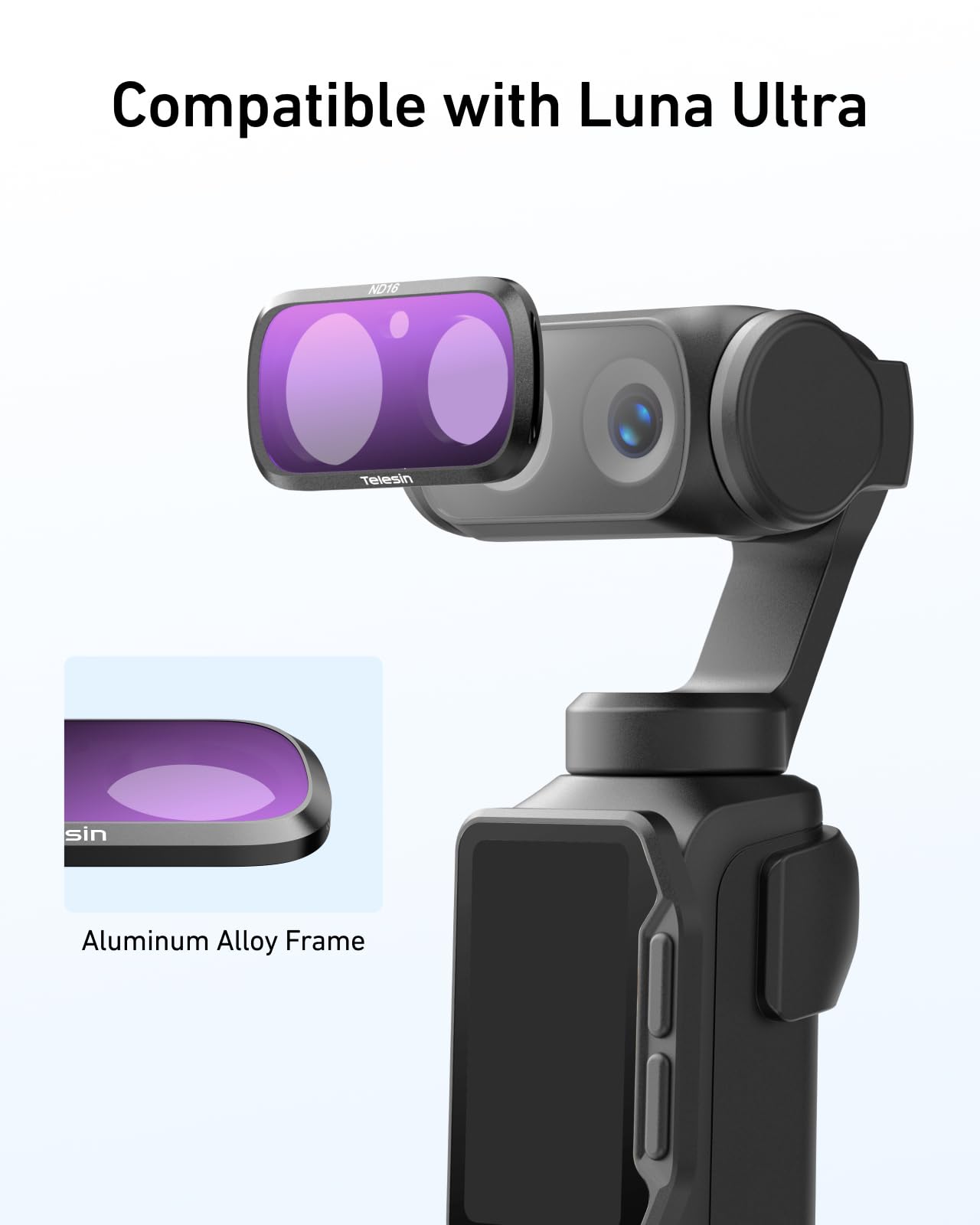 TELESIN ND4 ND16 ND64 zestaw filtrów do Insta360 Luna Ultra