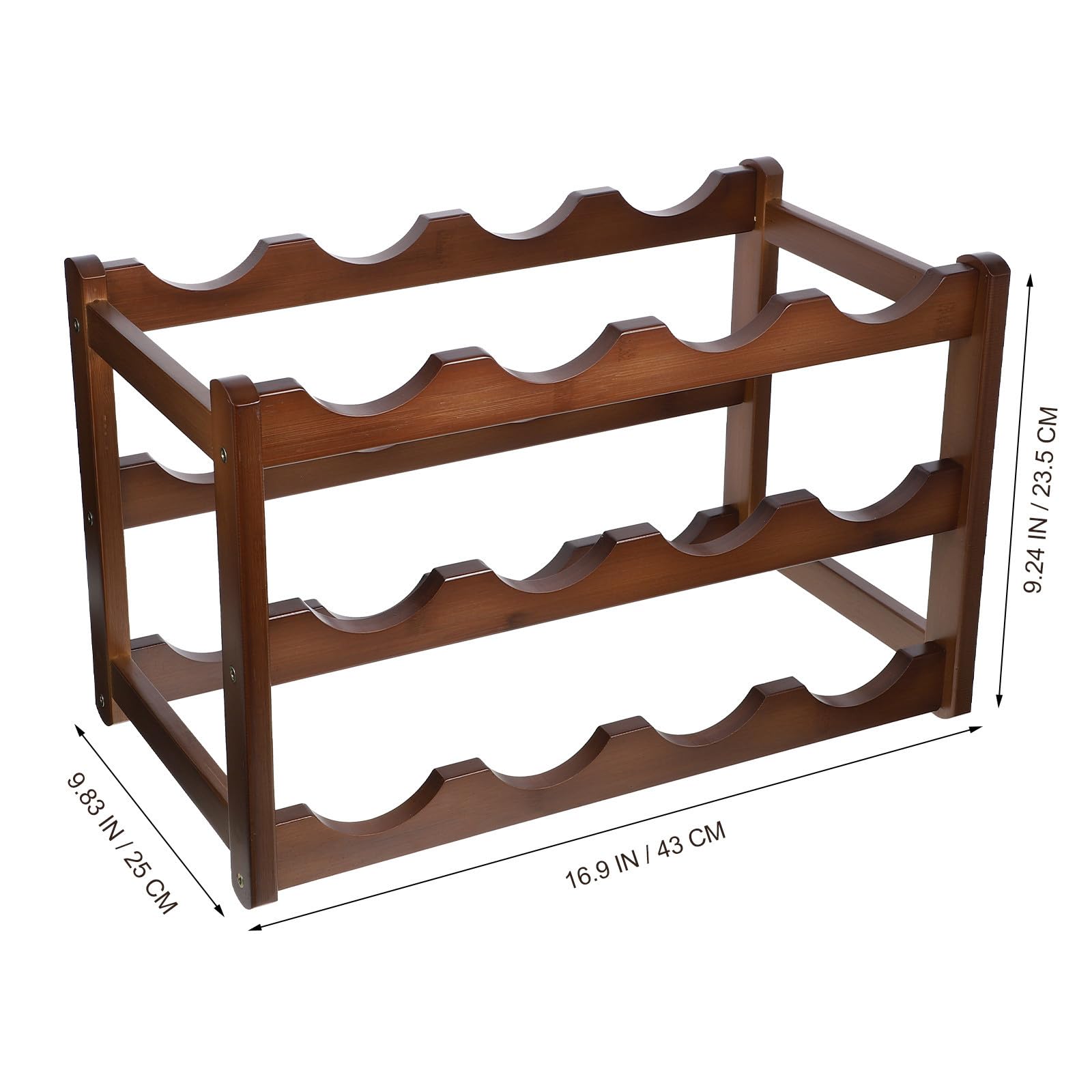 Portabottiglie in Bambù Marrone, Struttura Stabile, Design Salvaspazio