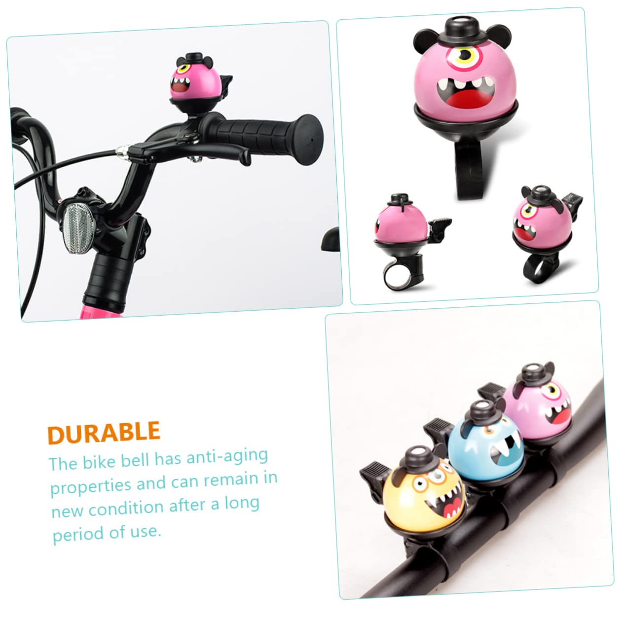 VANZACK 4stücke Cartoon Fahrradklingel Für Mädchen Kreative Und Langlebige Fahrradhupe Für Mountain Und Straßenräder Sicheres Mit Süßem Design