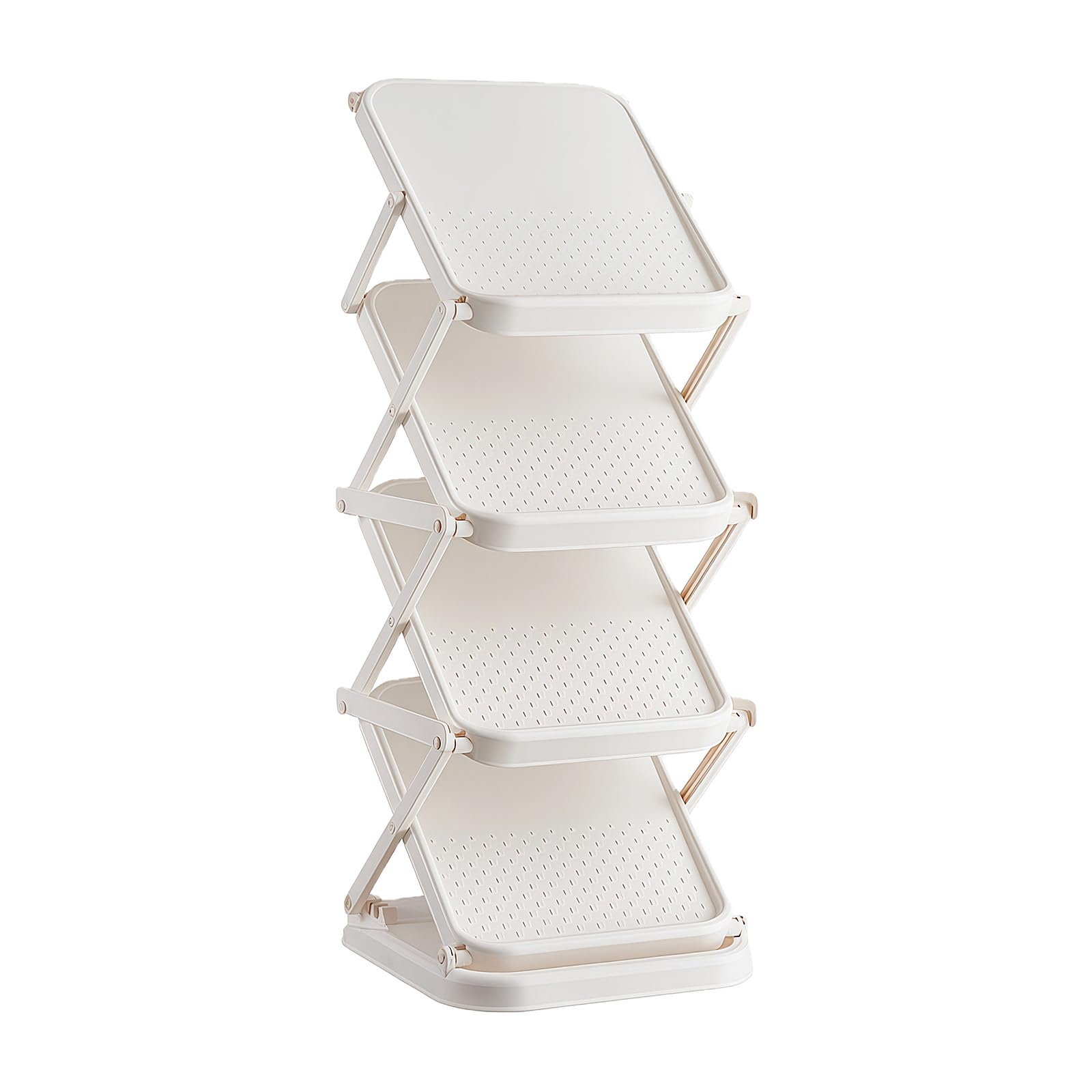 LUCKGONI Space Saving Foldable Shoe Rack For Home Entryway Organizers With Multiple Layer Storage PP Materials Easy Assembly