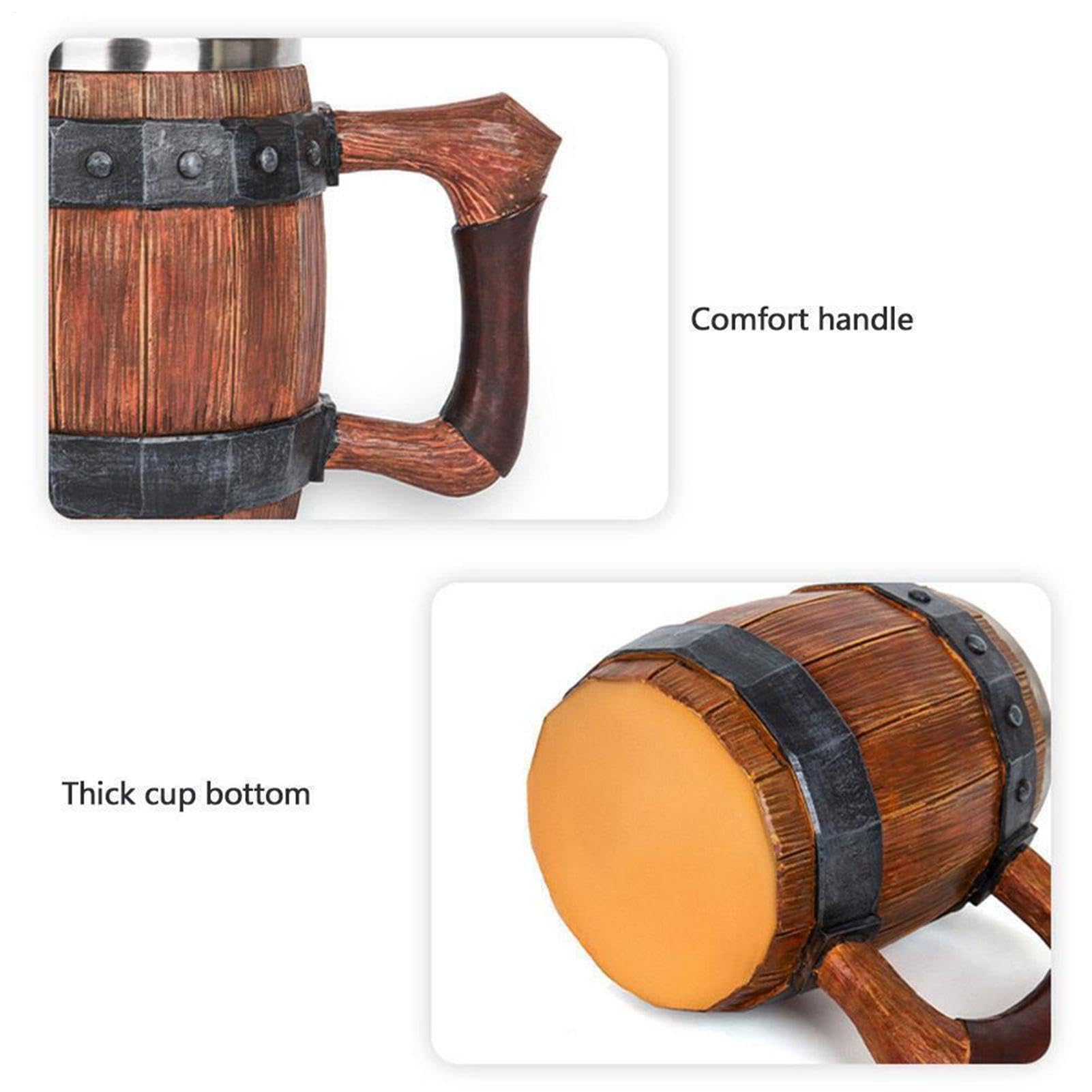 Jarra de cerveza - Resina de acero inoxidable pulido a mano 19x14x11,5 cm