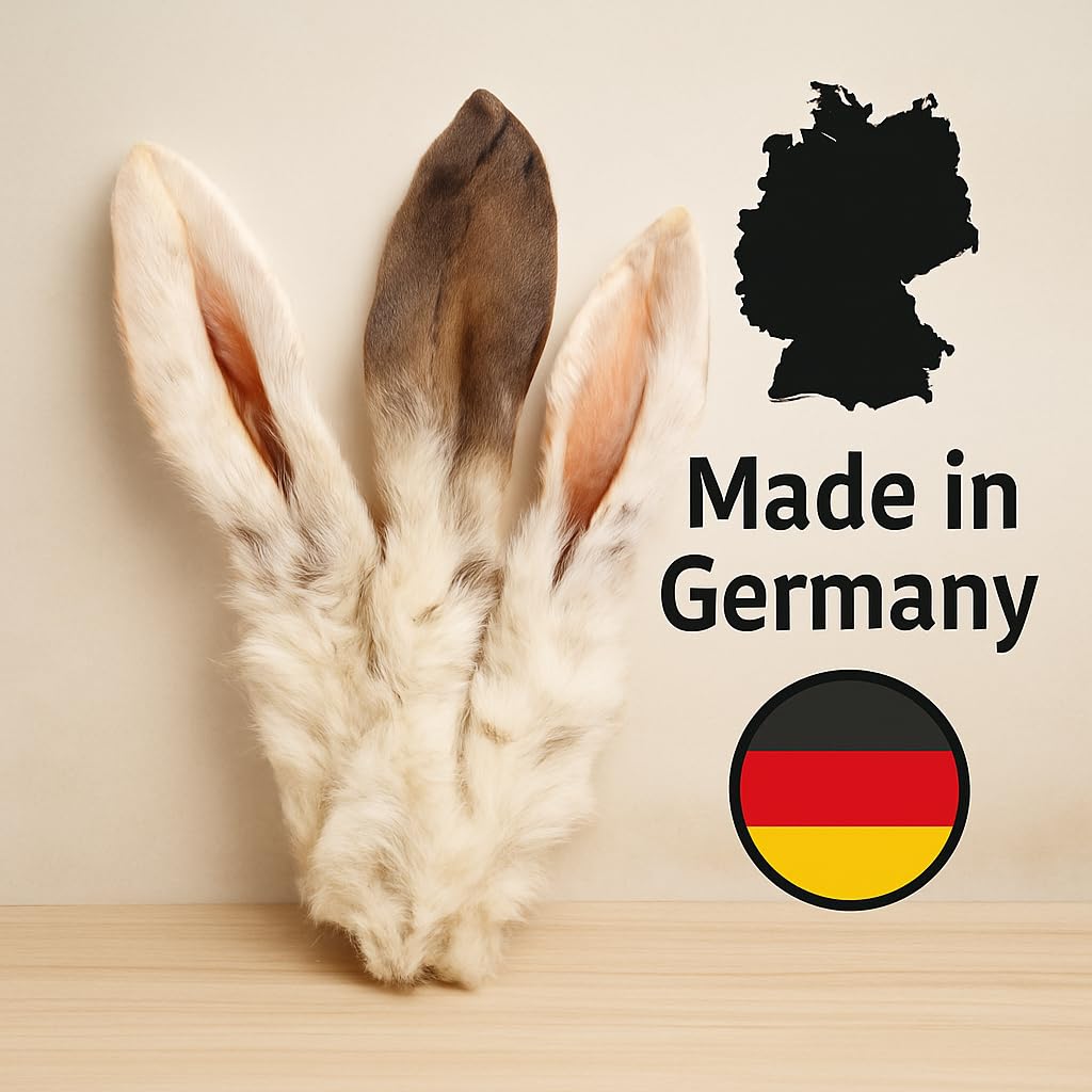 1 Kg ca. 80 Stück Kaninchenohren mit Fell fettarm Barf wie Schweineohren Rinderohren Kausnack Kauartikel