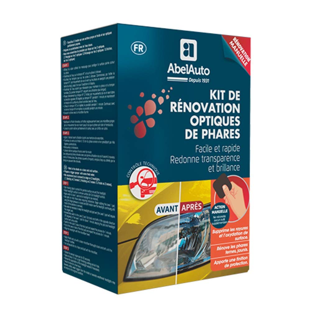 Kit de rénovation optiques de phares manuel - ABELAUTO