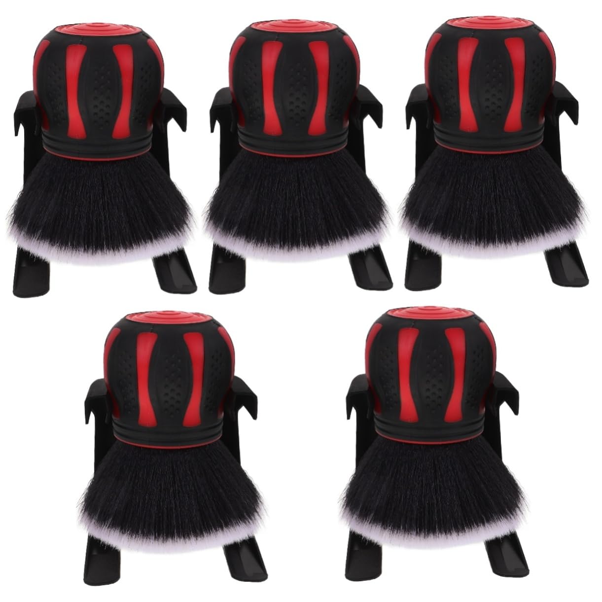 Gatuida 5pezzi Spazzola per Pulizia Interni Auto con Testa e Design Versatile Spazzola per Ventilazione con Supporto Antiscivolo Pulizia Delicata per Detailing Auto