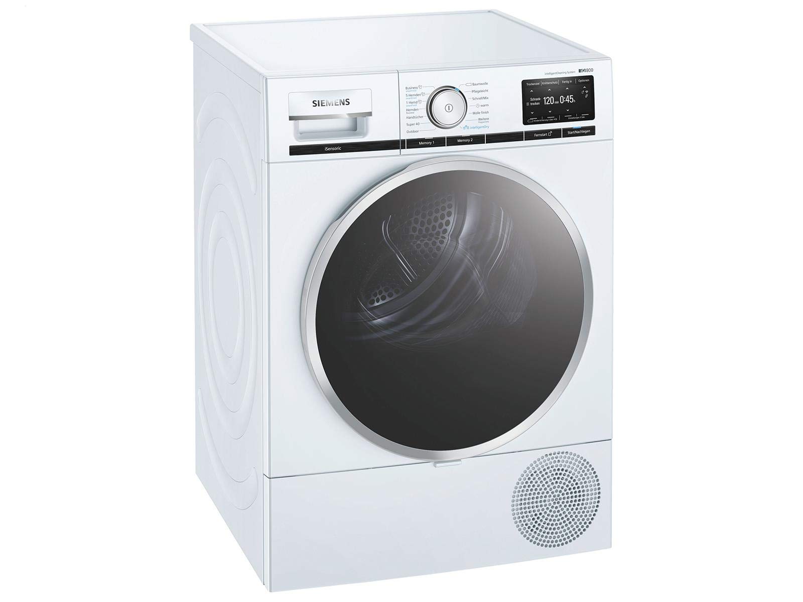 Siemens WT47XE40 iQ800 Wärmepumpen-Trockner / 9 kg / A+++ / 193 kWh / intelligentCleaning System / WLAN-fähig mit HomeConnect / intelligentDry