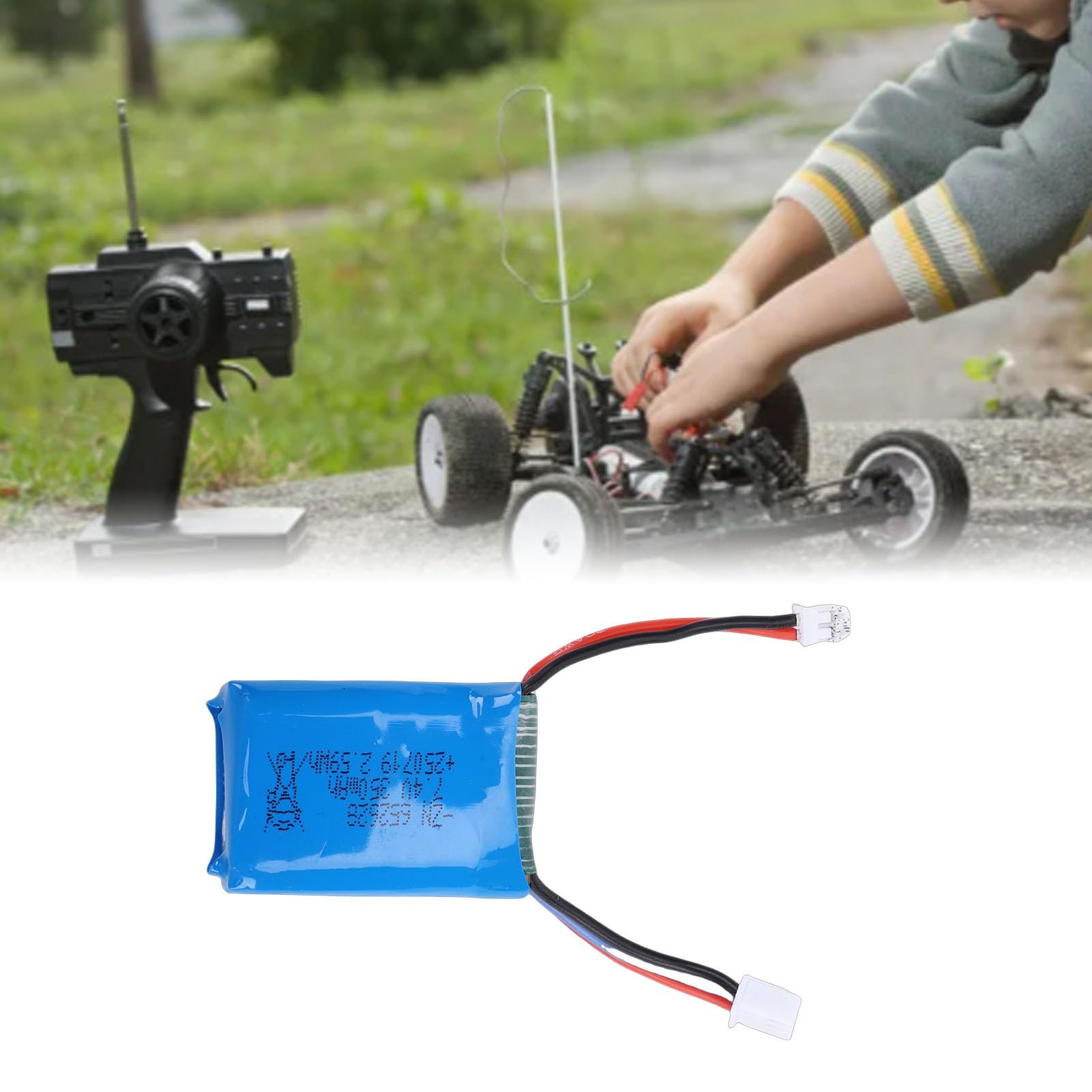 Generic Batterie de Voiture Télécommandée Haute capacité 350mAh, Adaptée au Modèle de Voiture 244016, avec Alimentation électrique Stable